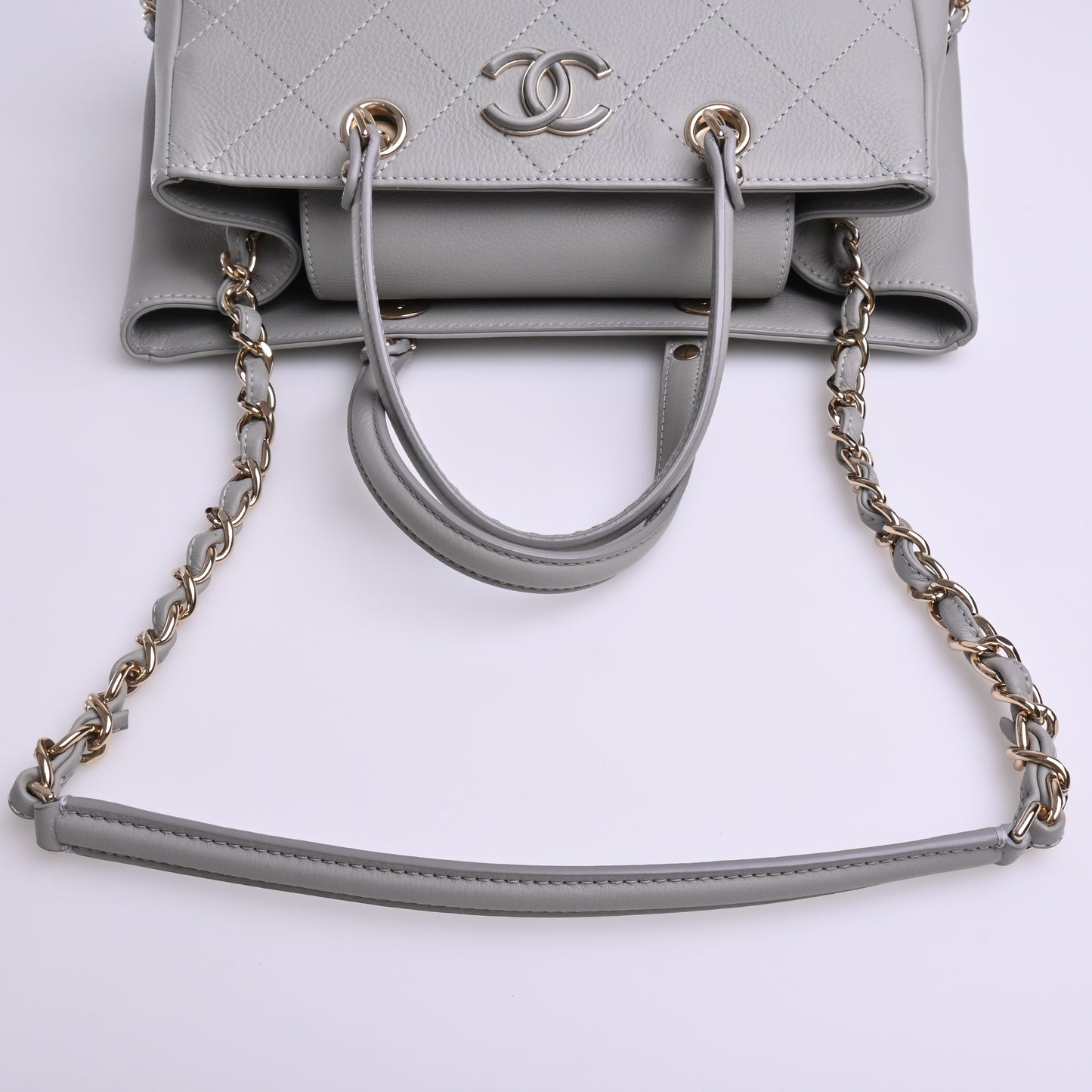 Leather 2WAY Handbag Grey 27 Series