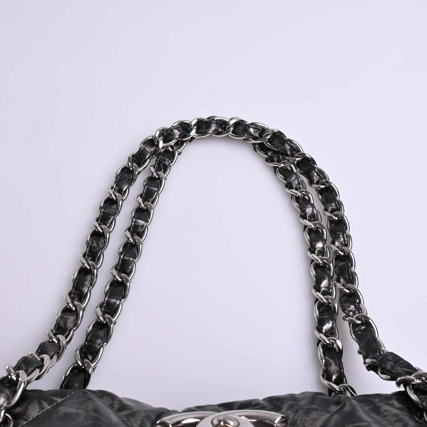 Nylon Chain Tote, Grey, Series 13