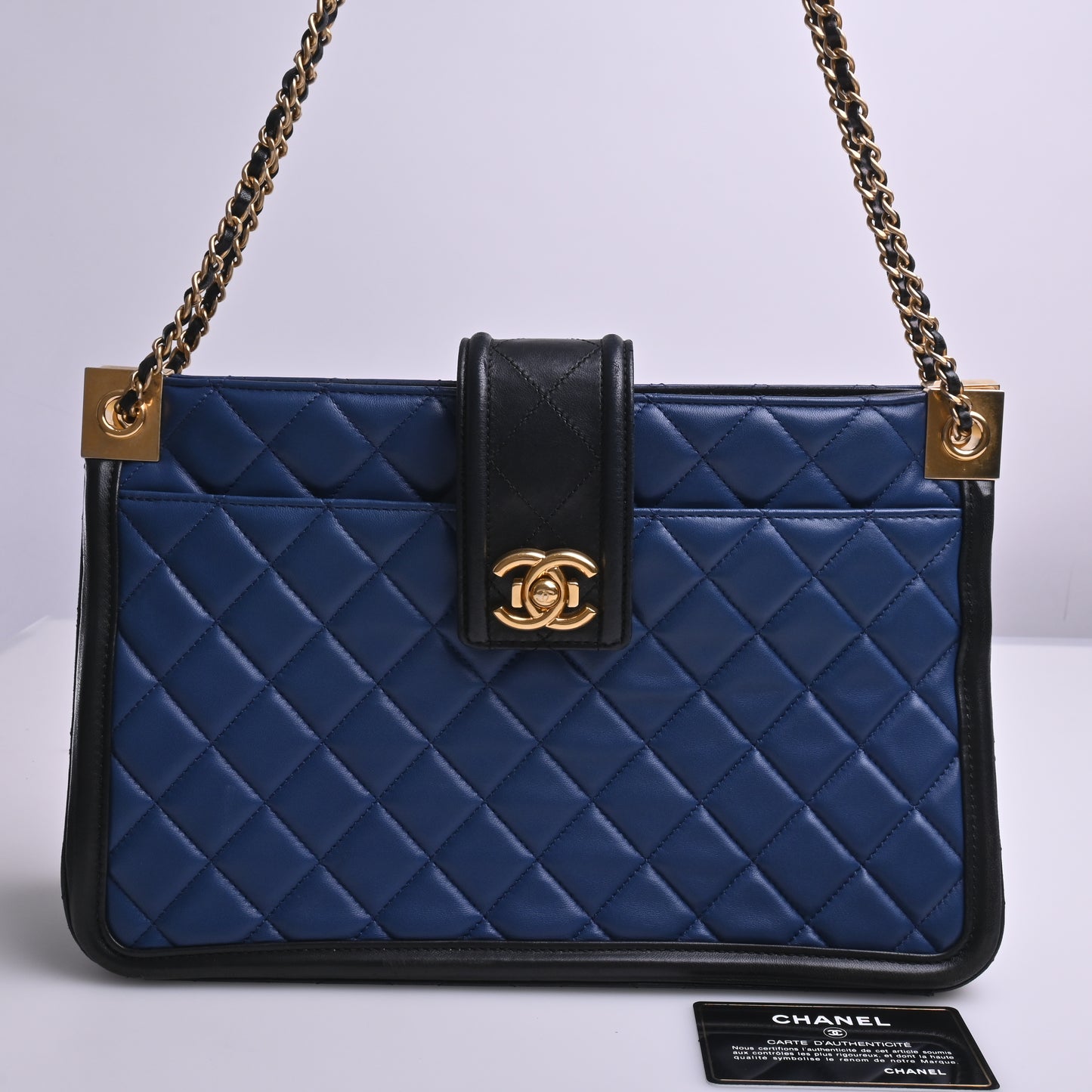 Lamb Chain Tote Navy 23 Series