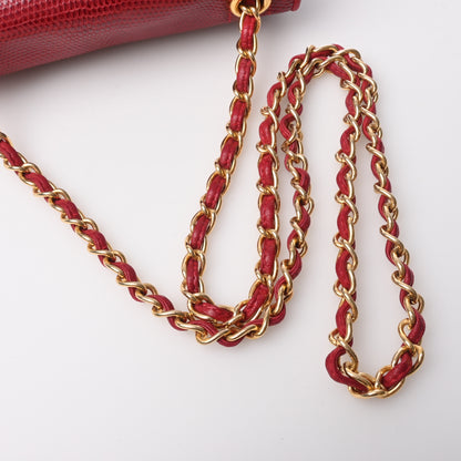 Lizard Chain Shoulder Pouch Red G Metal Fittings 0 Series