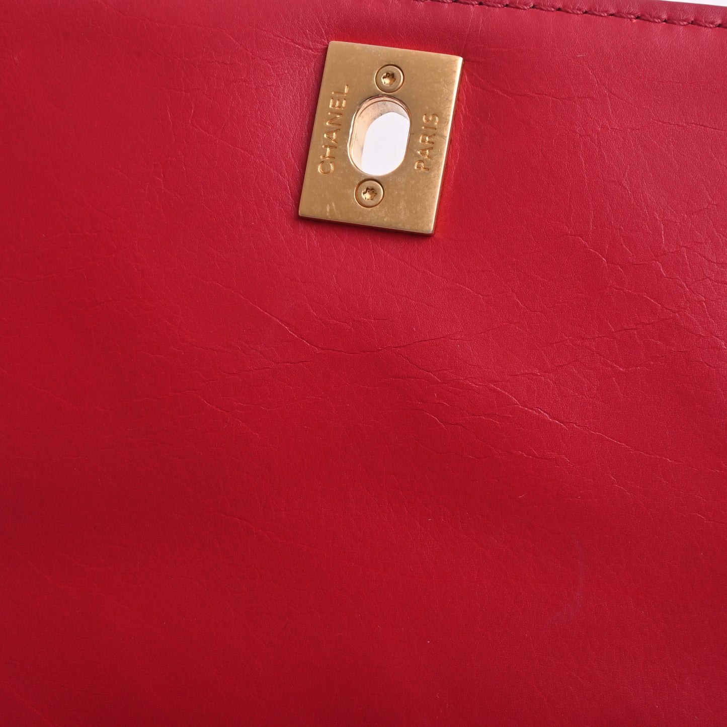 Leather Matelasse Coco Mark Shoulder Bag Red G Metal Fittings 27th Series