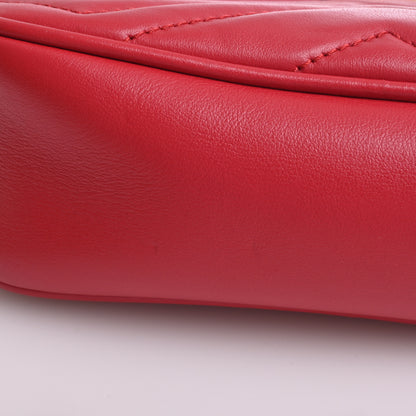 GG Marmont Leather Mini Shoulder Bag Red