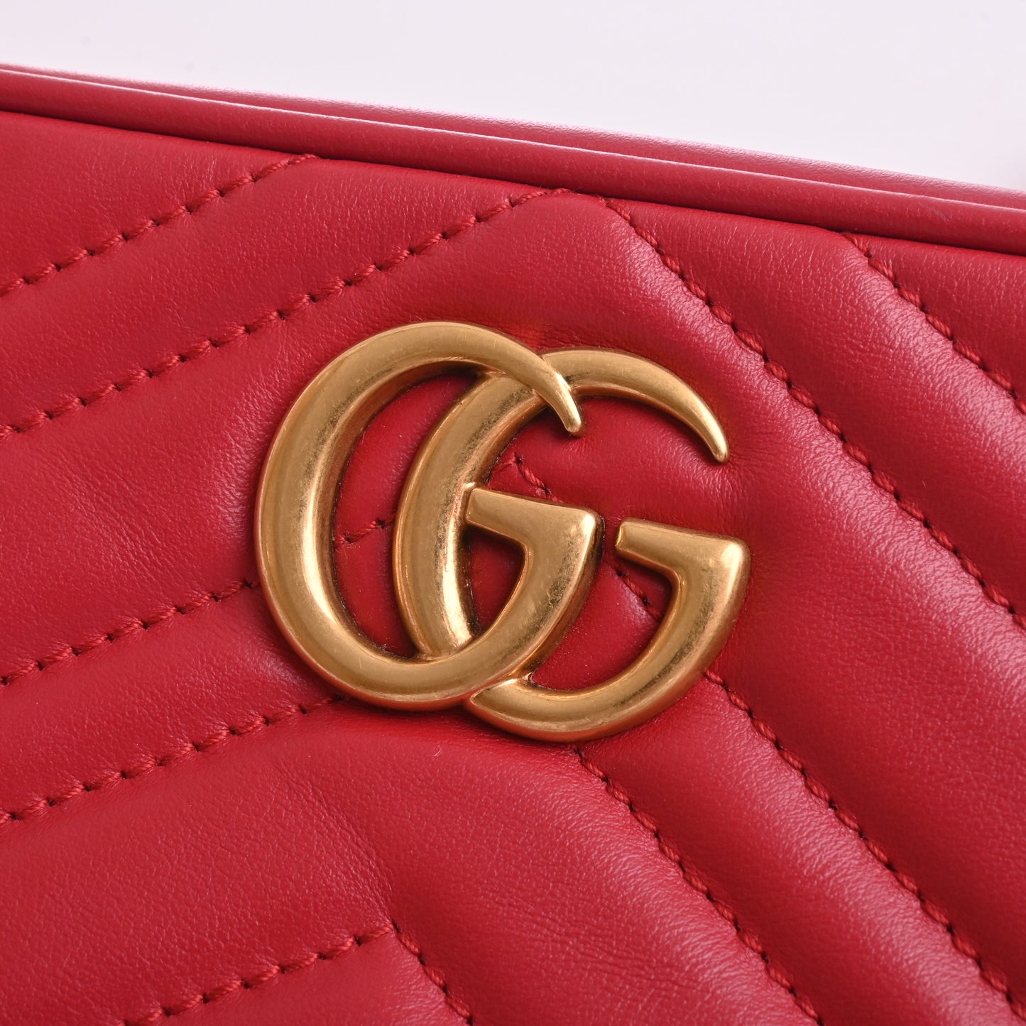 GG Marmont Leather Mini Shoulder Bag Red