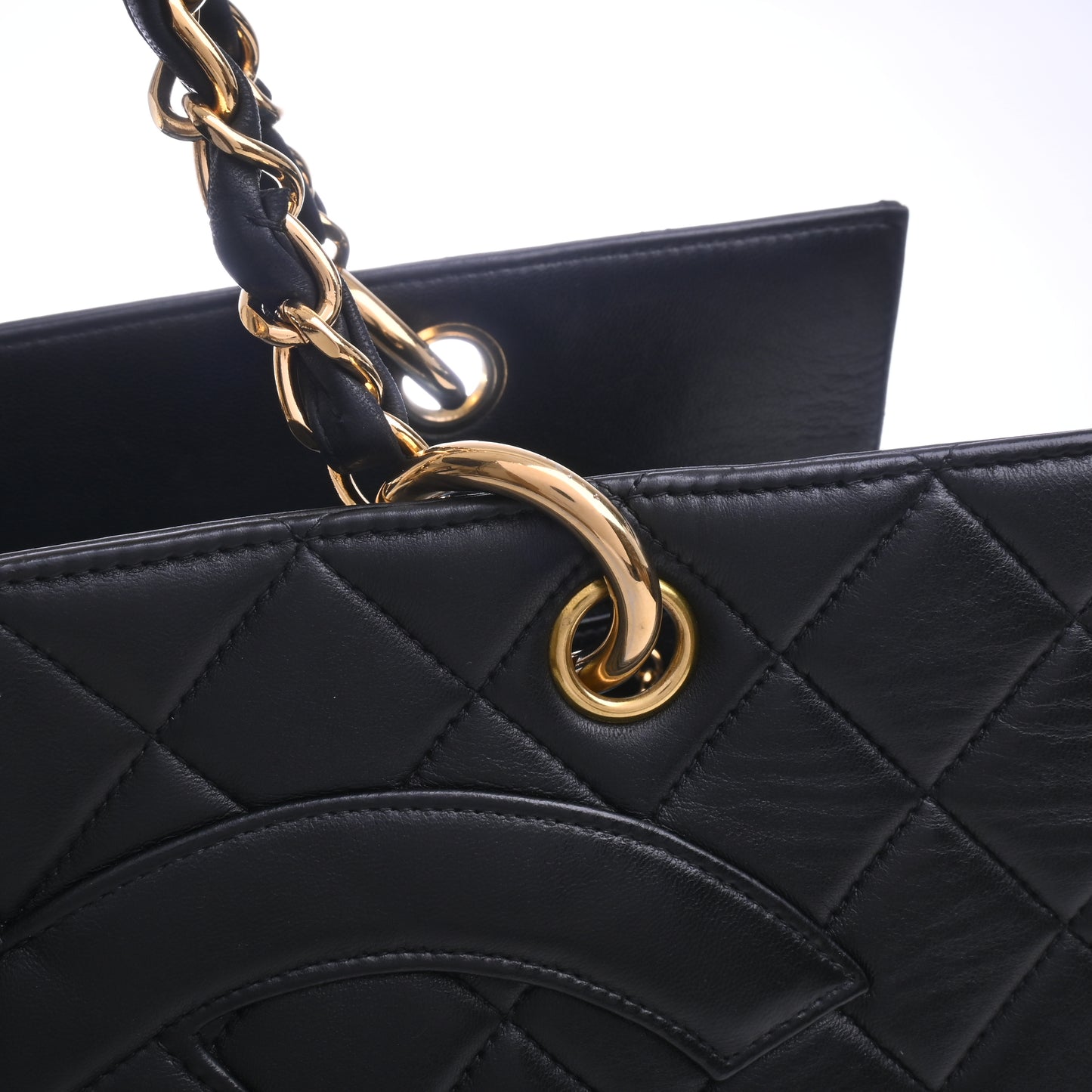 Lambskin Matelasse Decacoco Chain Tote Black G Metal Fittings Series 7