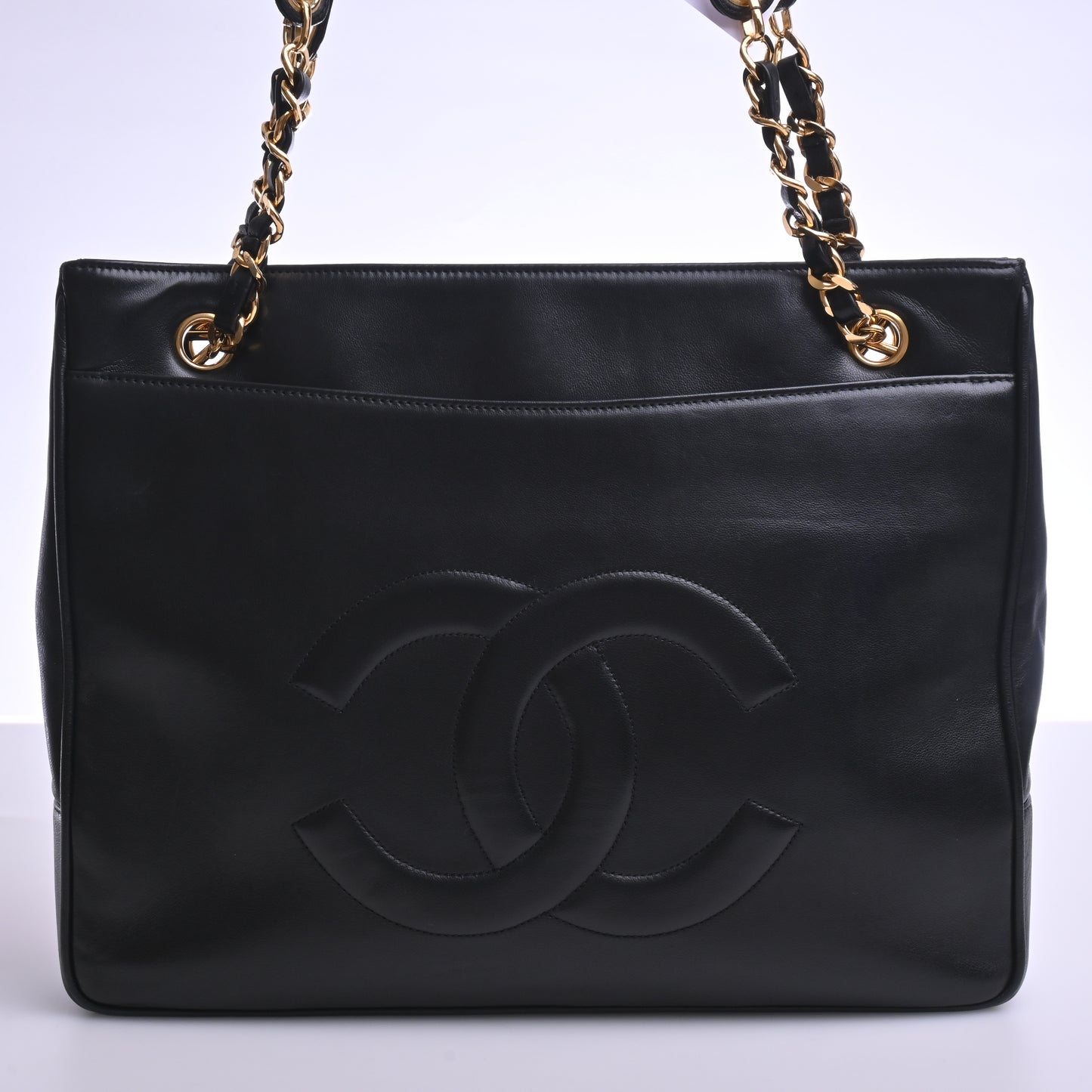 Lambskin Chain Tote Black G Metal Fittings Series2