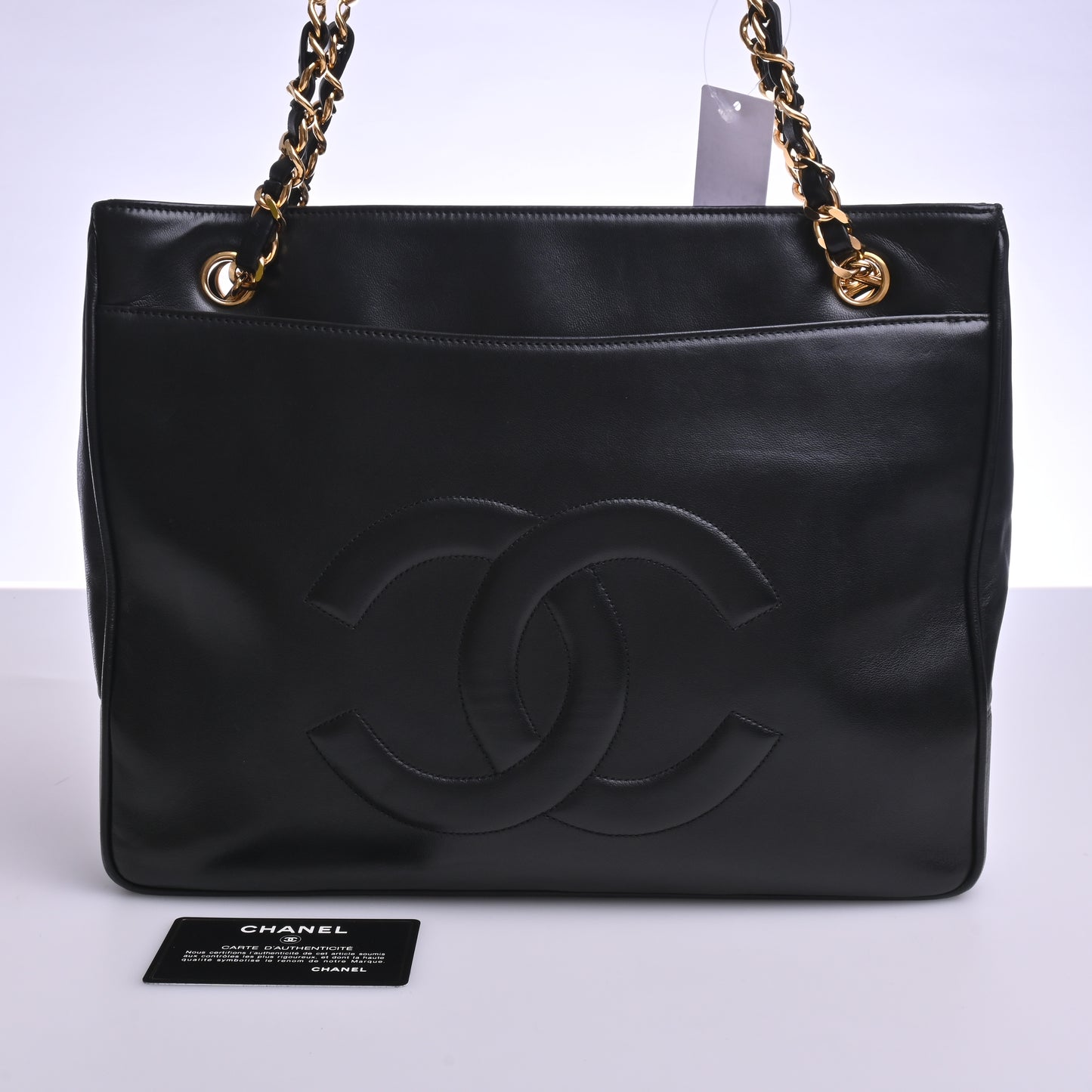 Lambskin Chain Tote Black G Metal Fittings Series2