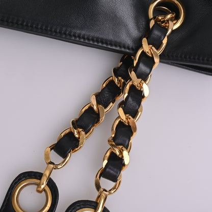 Lambskin Chain Tote Black G Metal Fittings Series2