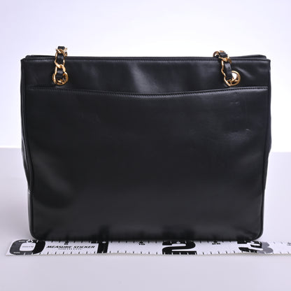 Lambskin Chain Tote Black G Metal Fittings Series2