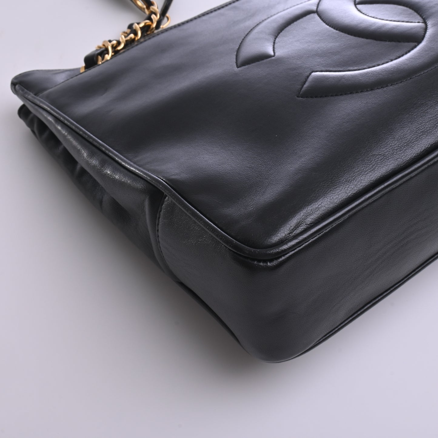 Lambskin Chain Tote Black G Metal Fittings Series2