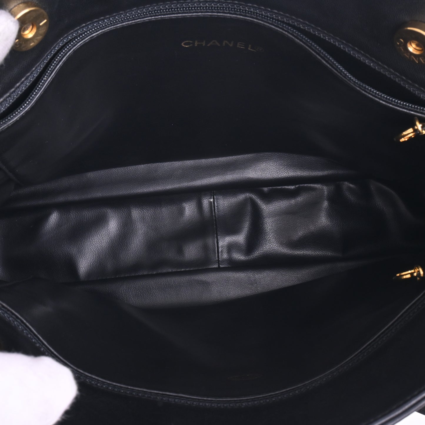 Lambskin Chain Tote Black G Metal Fittings Series2