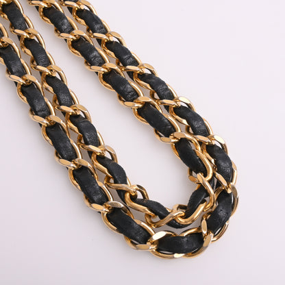 Lambskin Chain Shoulder Black G Metal Fittings Series1