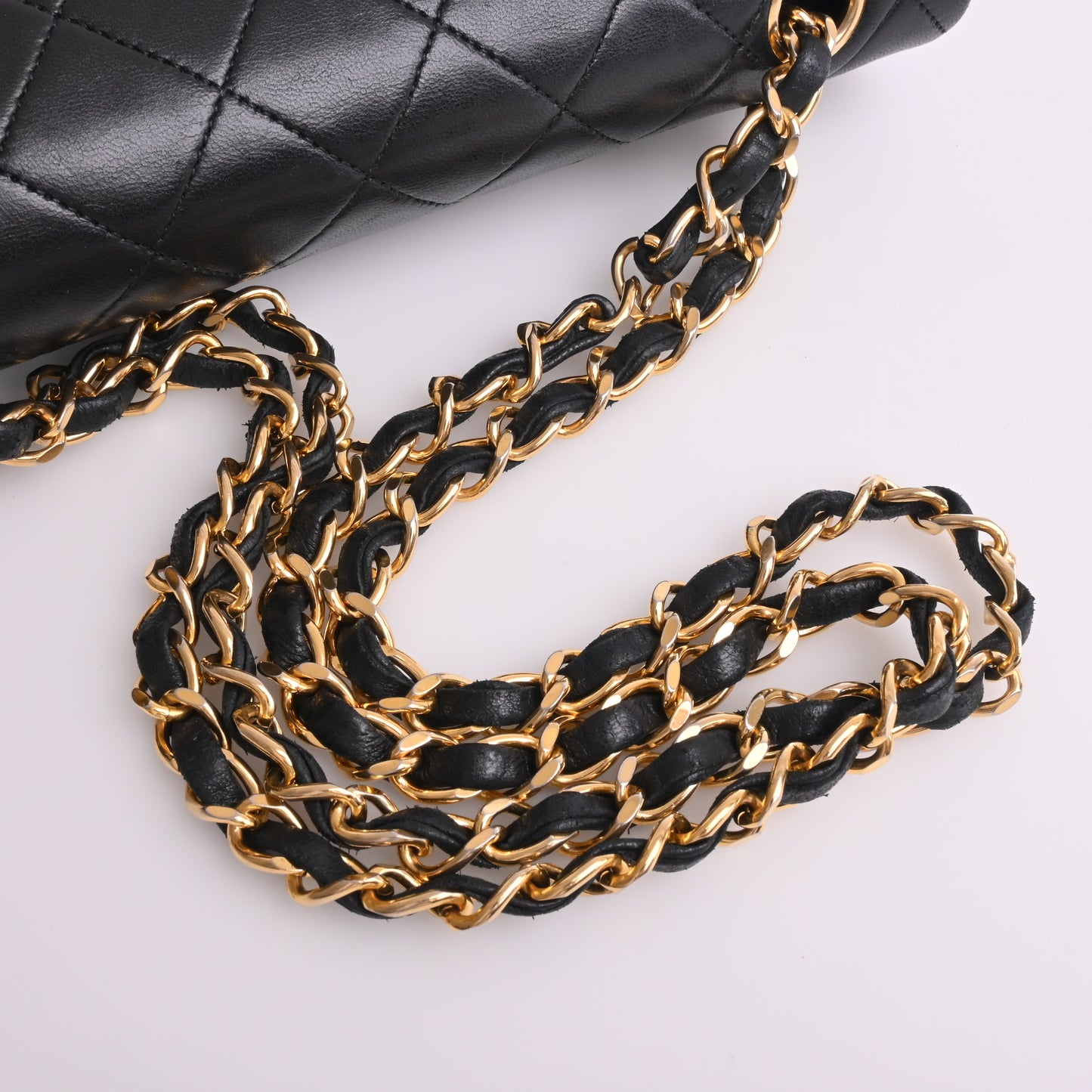 Lambskin Chain Shoulder Black G Metal Fittings Series1