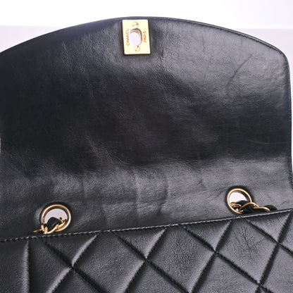 Lambskin Diana Shoulder Bag Black G Hardware 4th Series