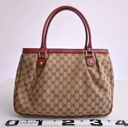 GG Canvas Tote Brown