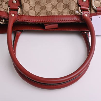 GG Canvas Tote Brown