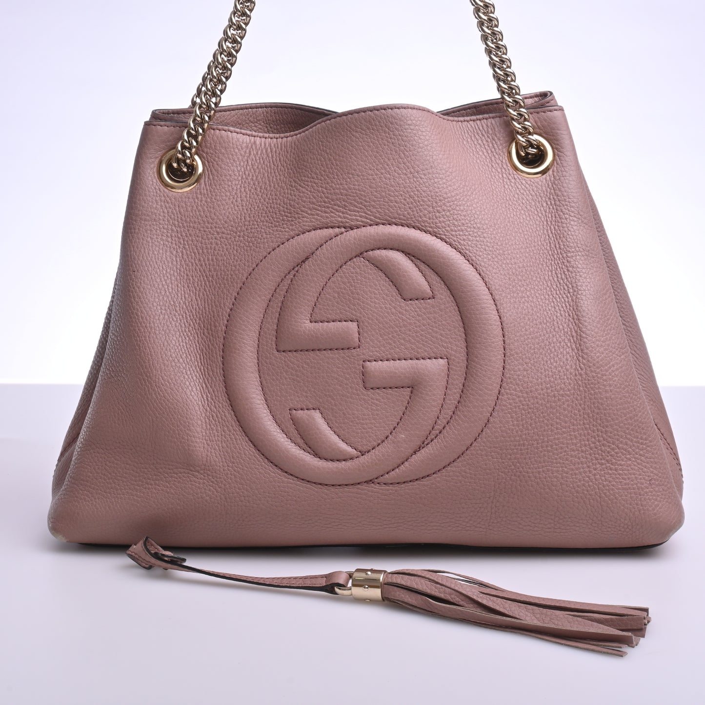 Leather Soho 2WAY Shoulder Bag Pink