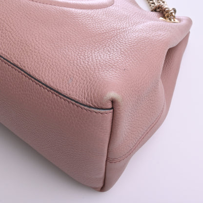 Leather Soho 2WAY Shoulder Bag Pink