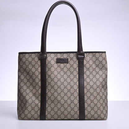 GG Supreme Leather Tote Brown 204991