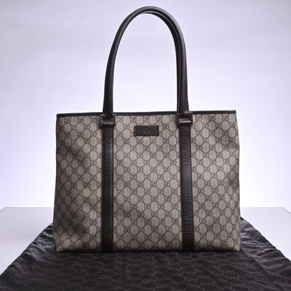 GG Supreme Leather Tote Brown 204991