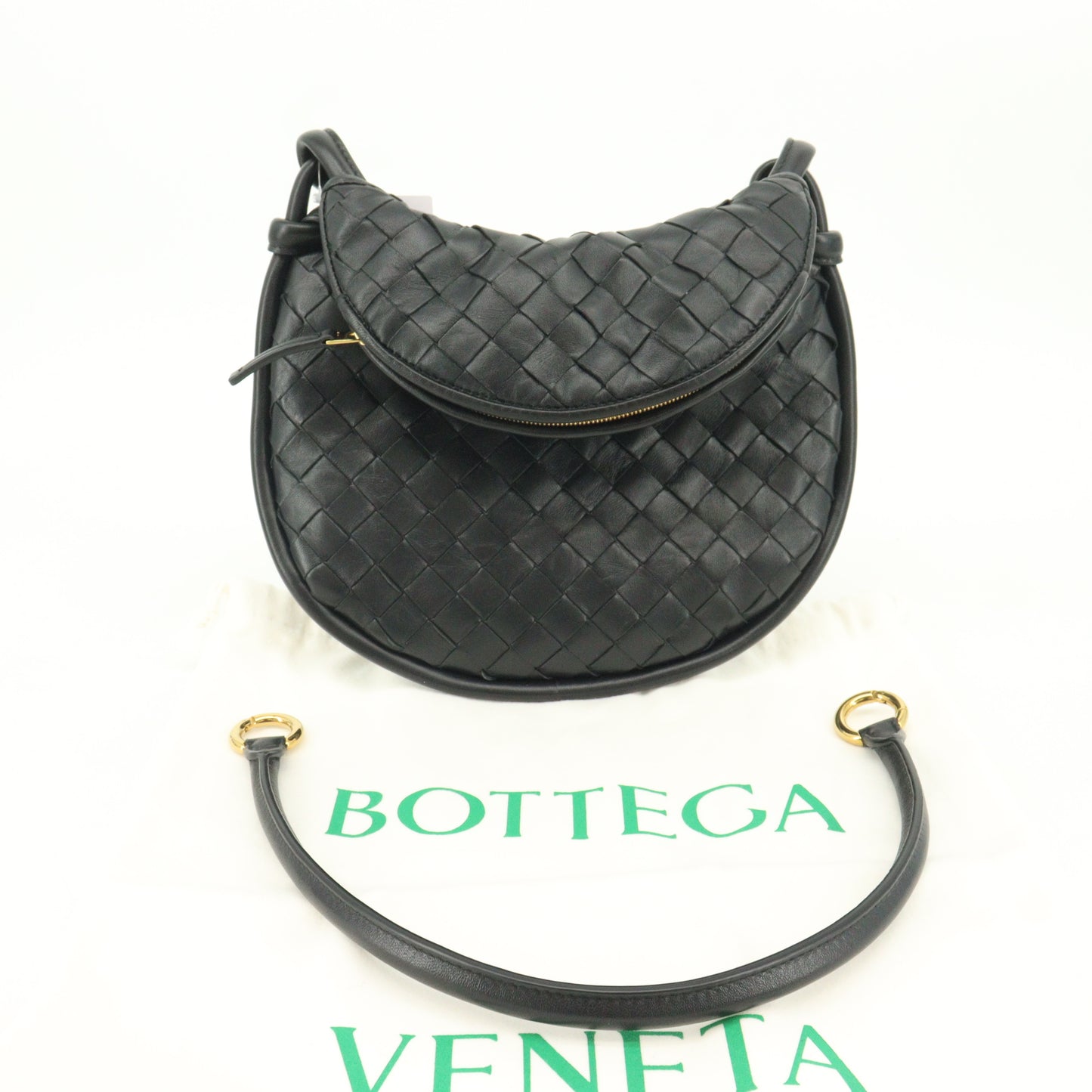 Leather Intrecciato Shoulder Bag