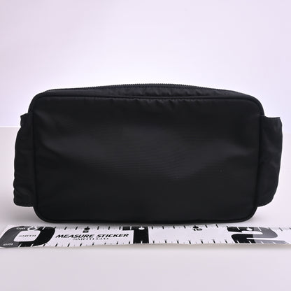 Nylon waist shoulder bag black