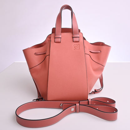 Leather Hammock Shoulder Bag Pink