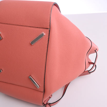 Leather Hammock Shoulder Bag Pink