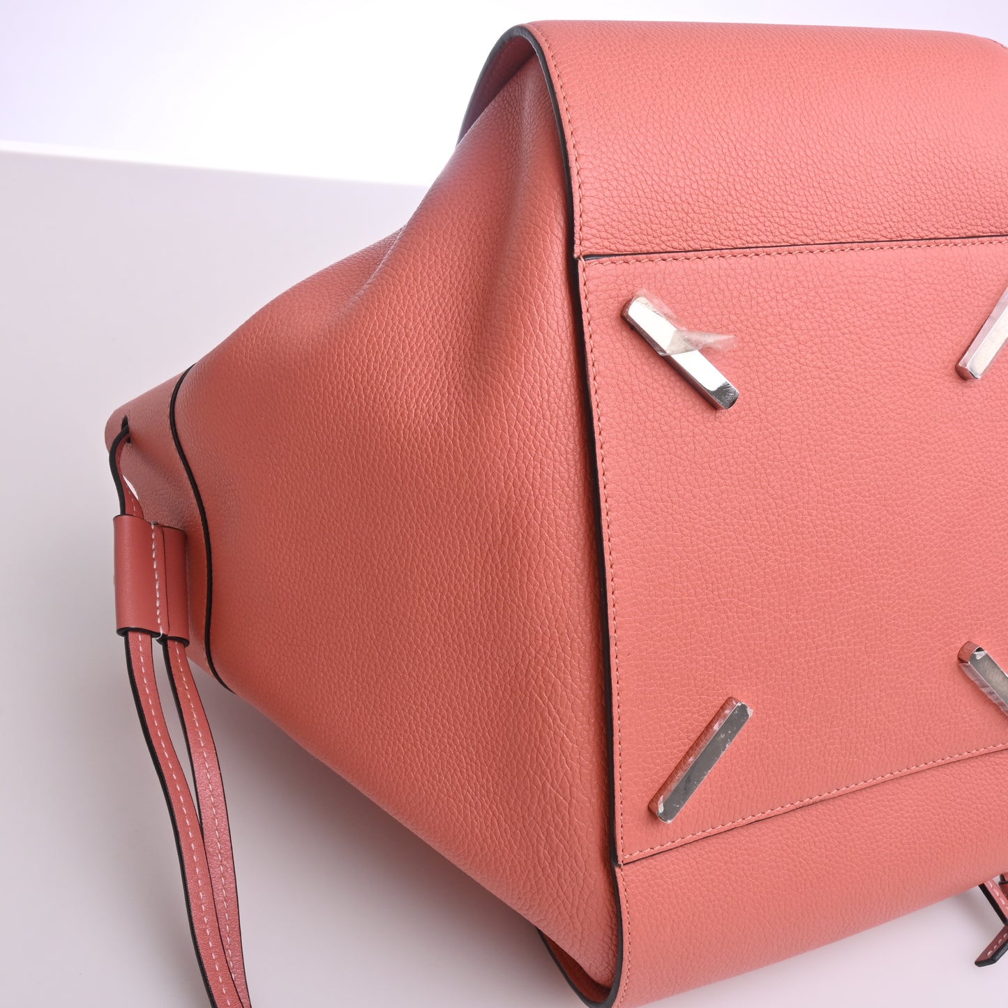 Leather Hammock Shoulder Bag Pink