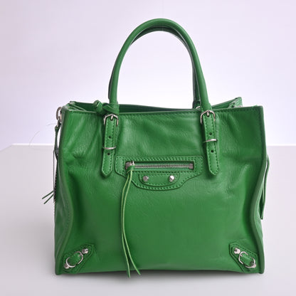 Paper Mini Leather 2WAY Handbag Green