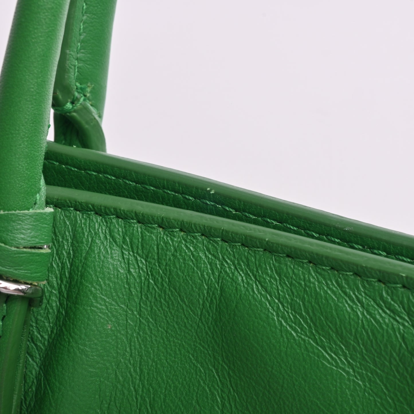 Paper Mini Leather 2WAY Handbag Green