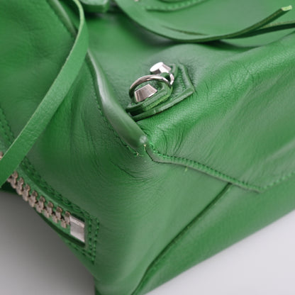 Paper Mini Leather 2WAY Handbag Green