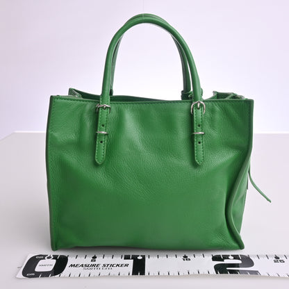 Paper Mini Leather 2WAY Handbag Green