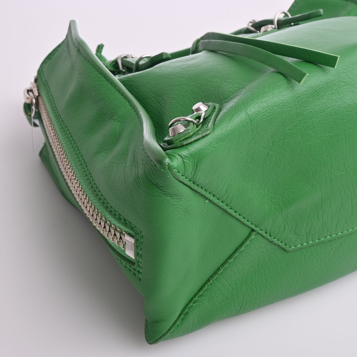 Paper Mini Leather 2WAY Handbag Green