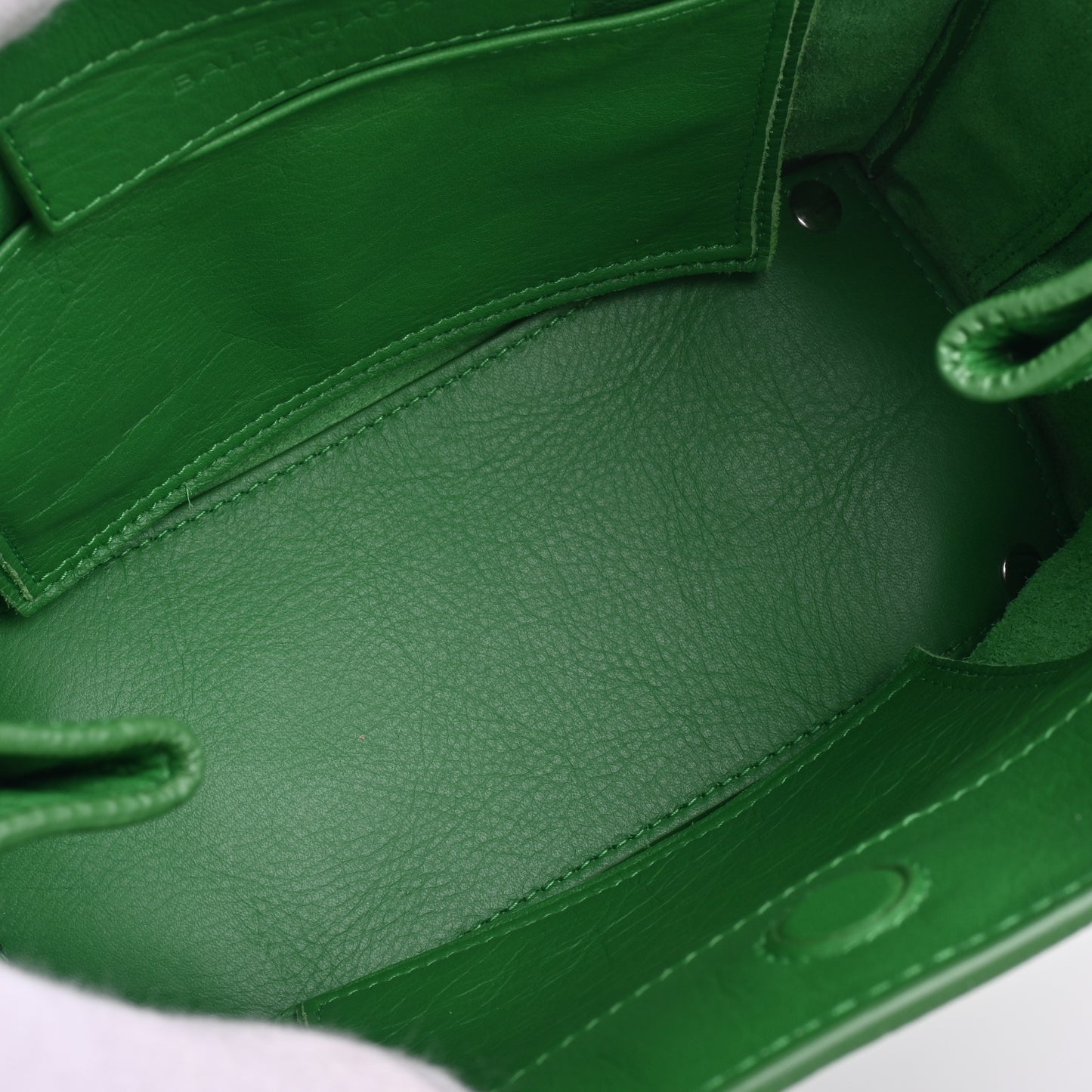 Paper Mini Leather 2WAY Handbag Green