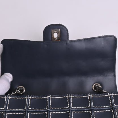 Rum Chocolate Bar S/S Shoulder Bag Navy Silver Metal Fittings Series 7