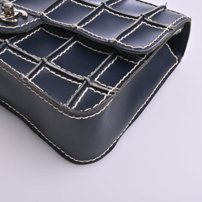 Rum Chocolate Bar S/S Shoulder Bag Navy Silver Metal Fittings Series 7