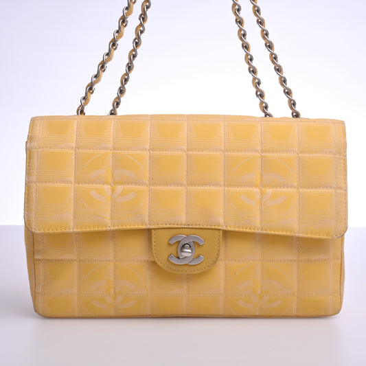 Neutra S/W Chain Shoulder Bag Yellow Silver Hardware 7th Series