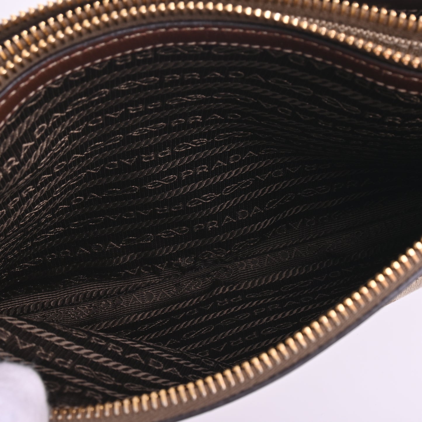 Jacquard Shoulder Bag Brown