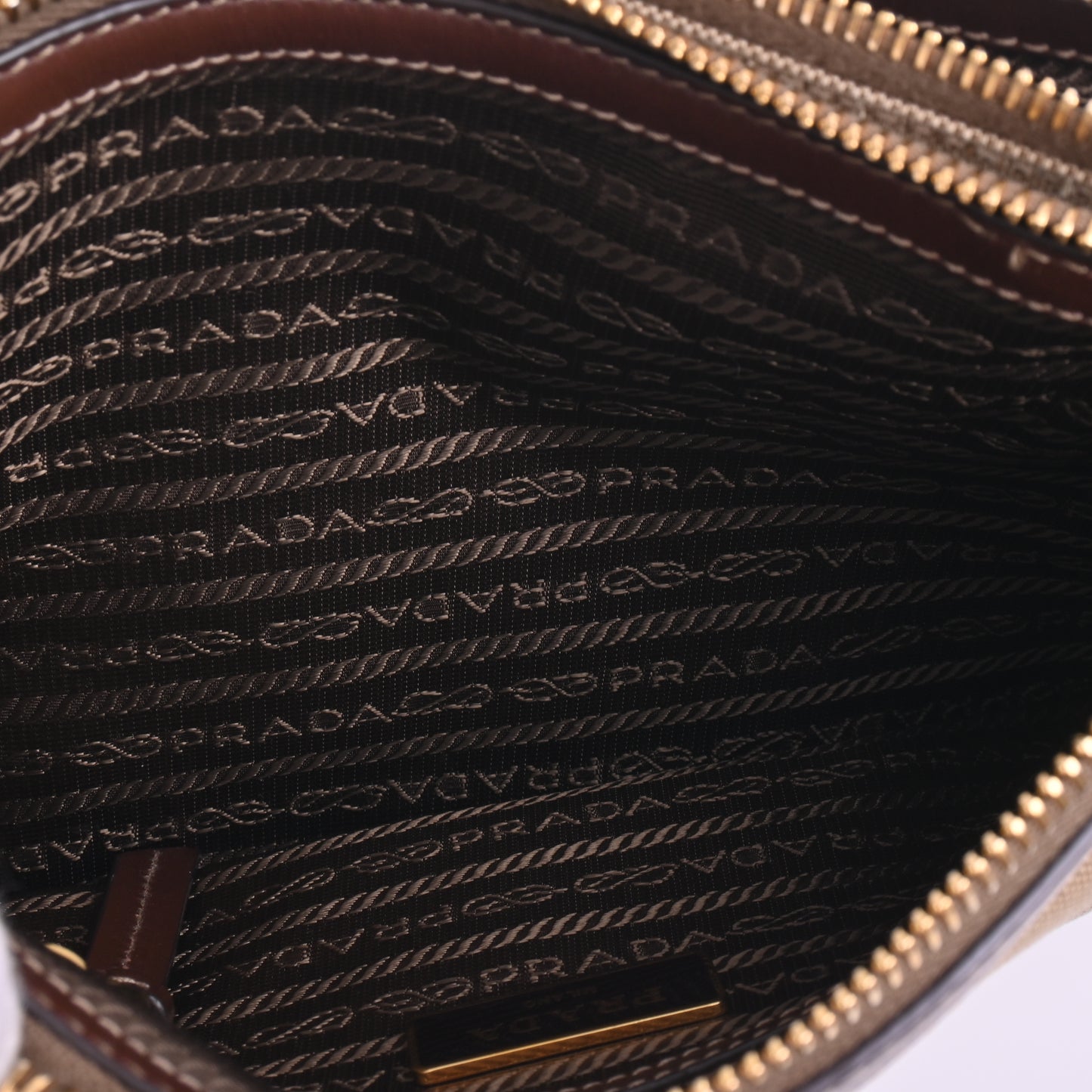 Jacquard Shoulder Bag Brown