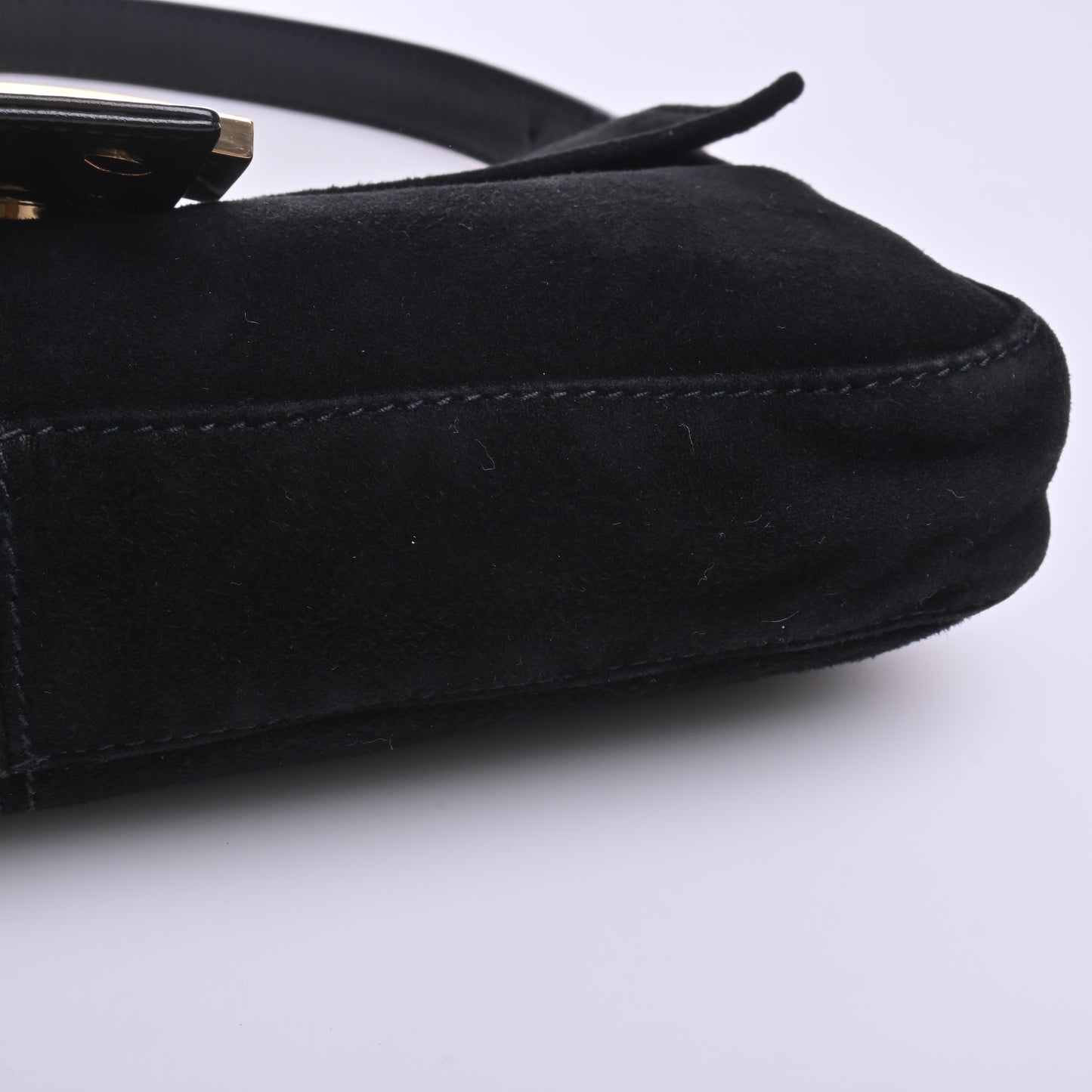 Suede Mamma Shoulder Bag Black