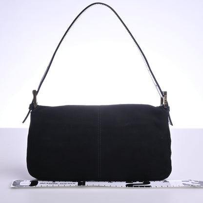 Suede Mamma Shoulder Bag Black