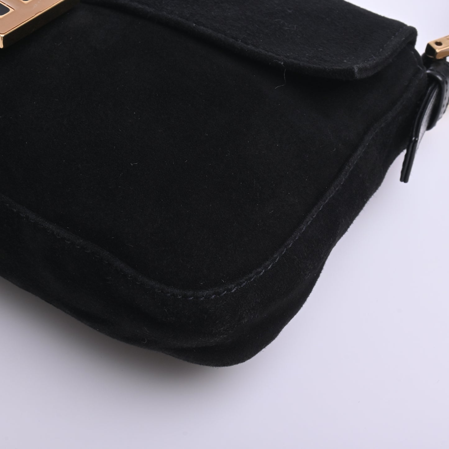 Suede Mamma Shoulder Bag Black