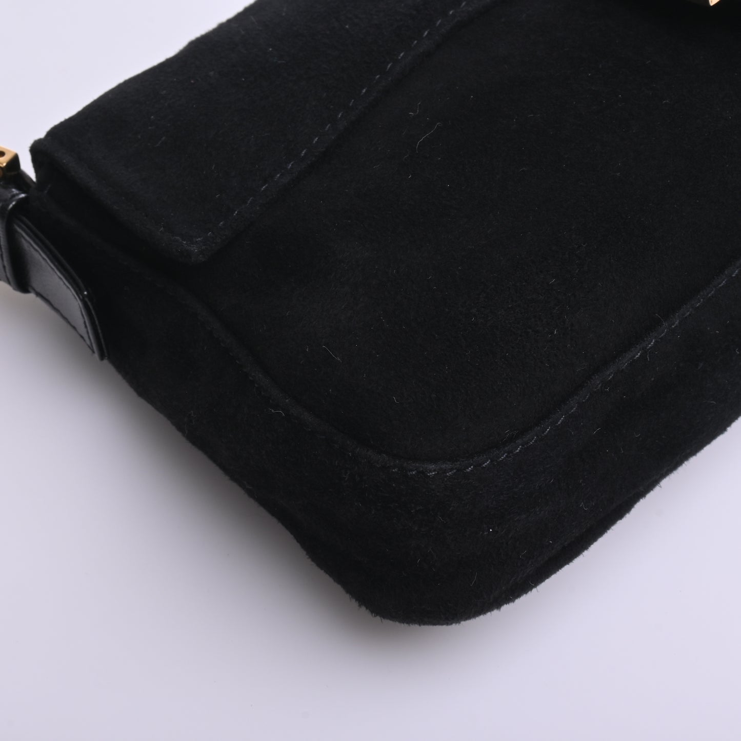 Suede Mamma Shoulder Bag Black