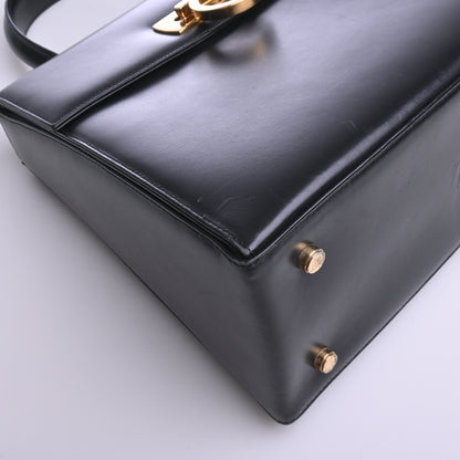 Gancini Calf 2WAY Handbag Black