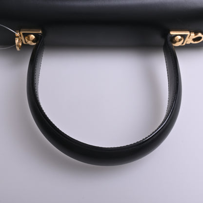 Gancini Calf 2WAY Handbag Black