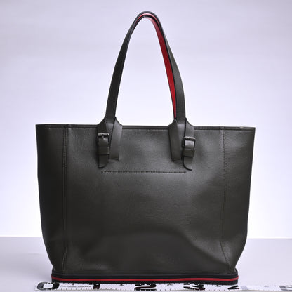 Cabyker Leather Tote, Grey