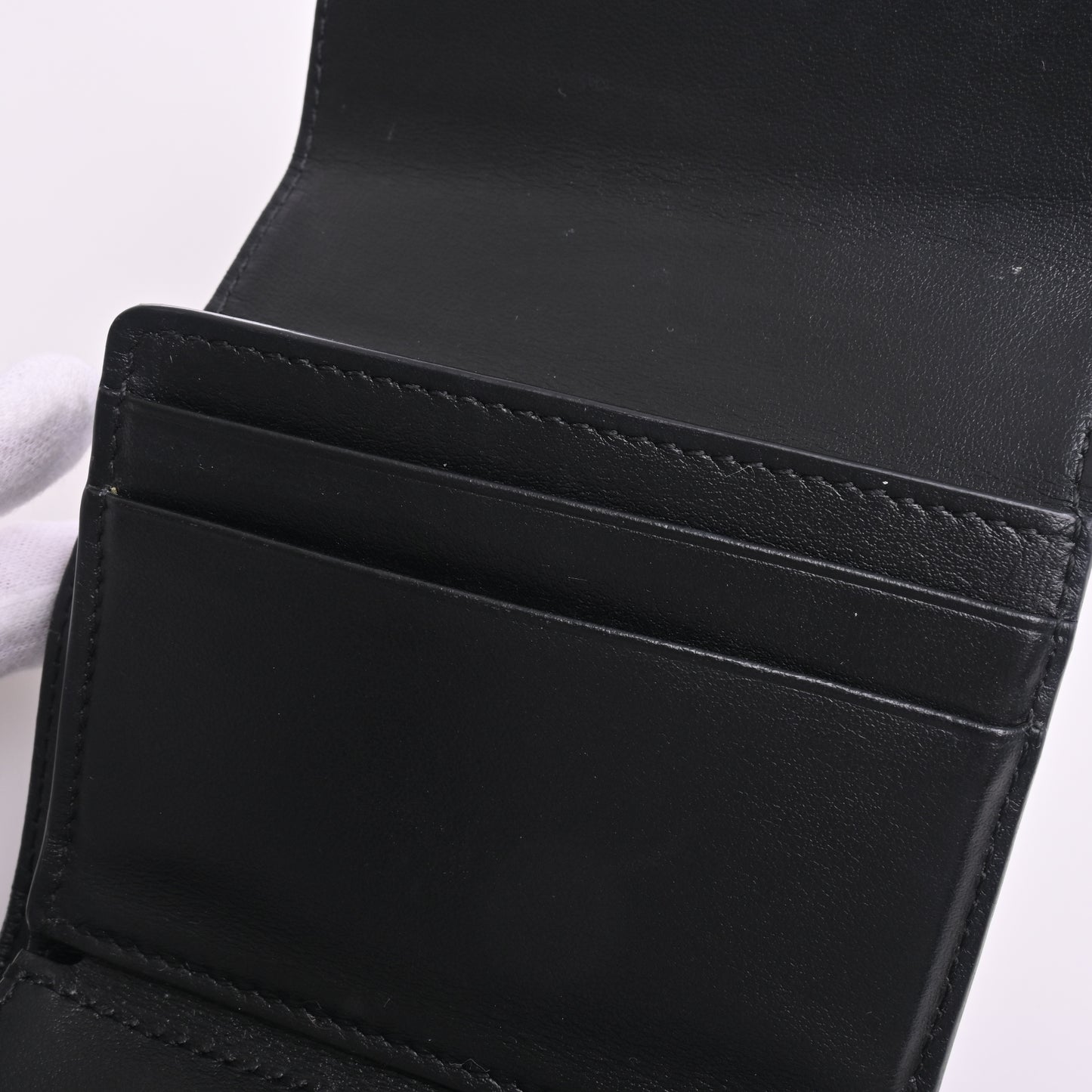 Triomphe Tri-fold Wallet Black