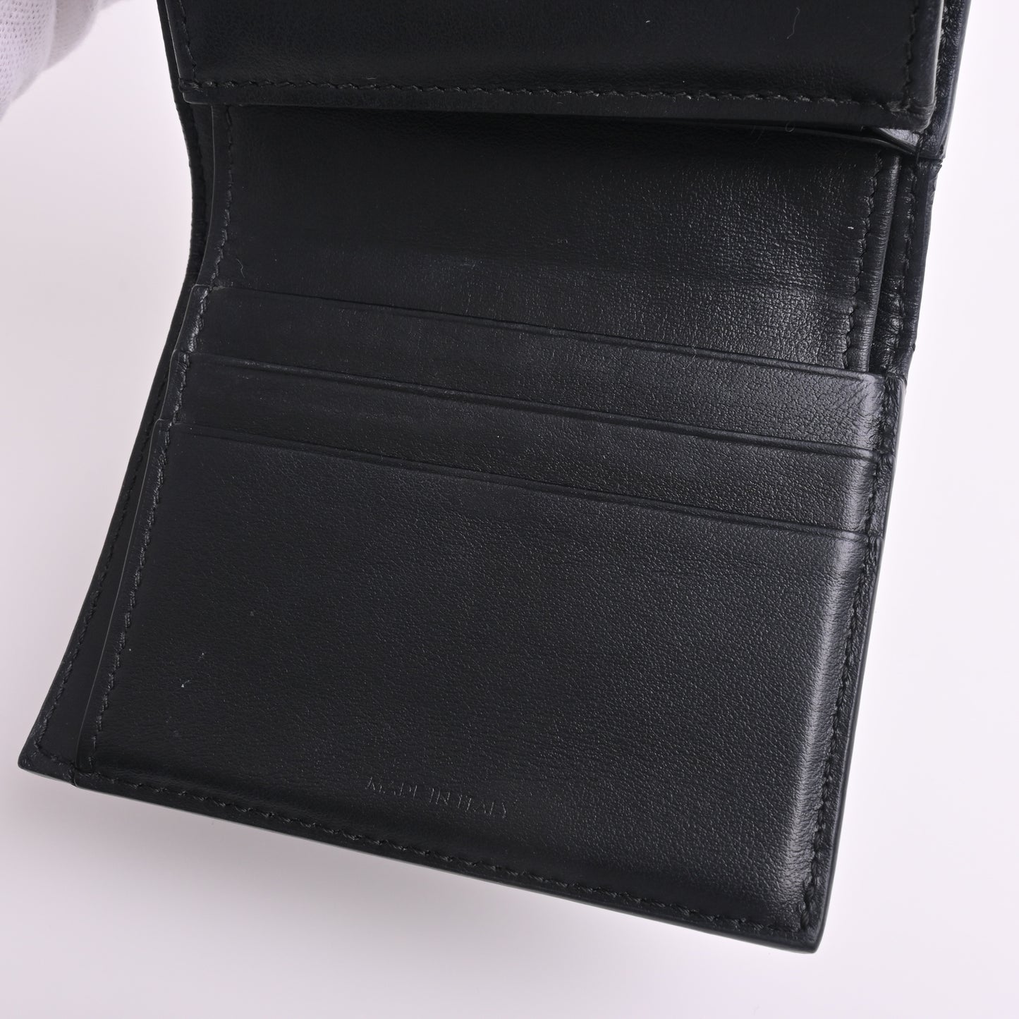 Triomphe Tri-fold Wallet Black