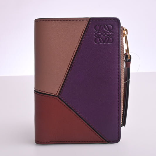 Puzzle Leather Wallet Purple