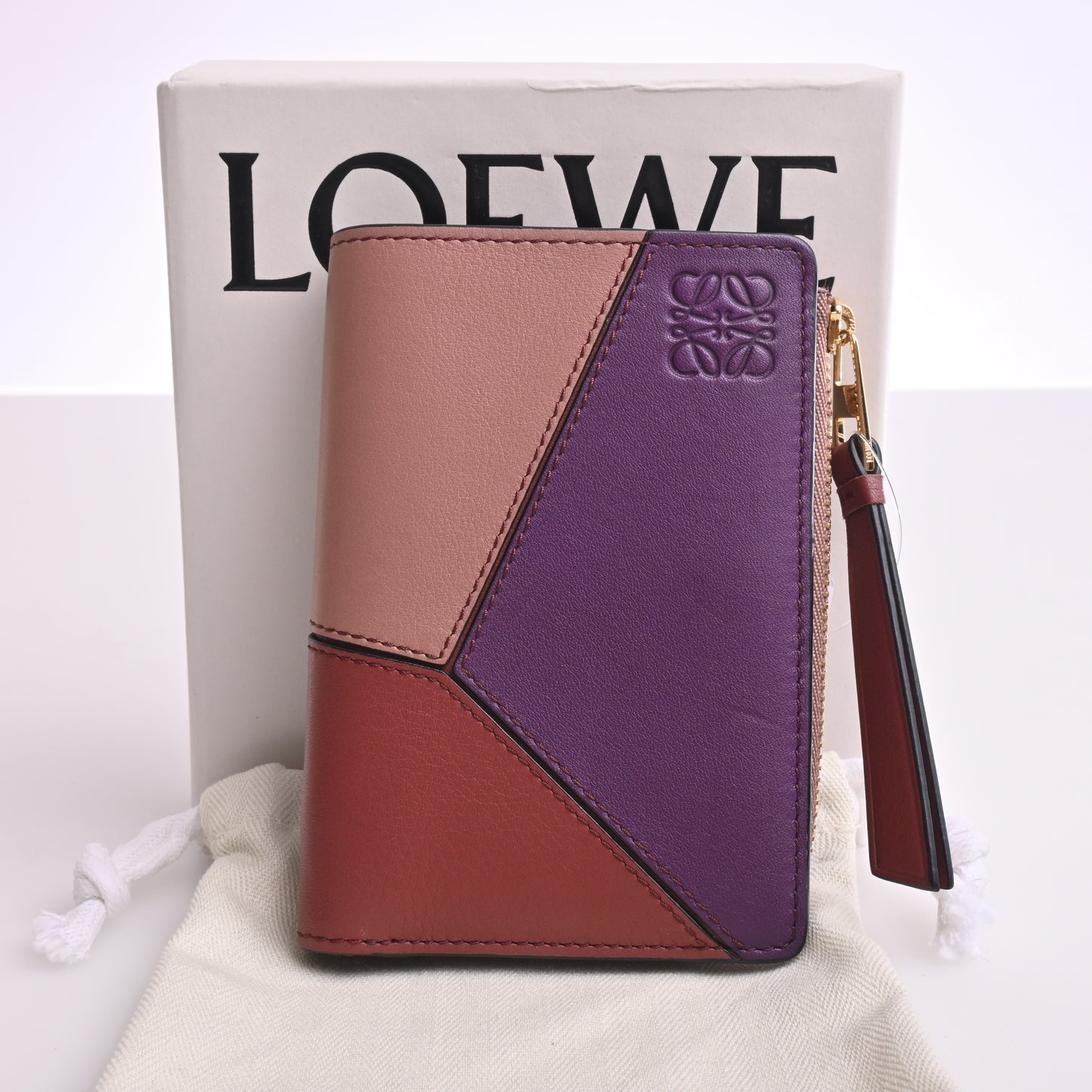 Puzzle Leather Wallet Purple